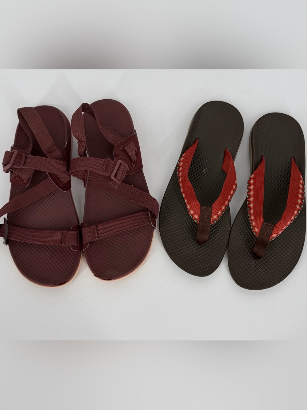 Chaco Womens Outdoor Active Sandal Flip Flop Lot 2 Pairs Red Size 8